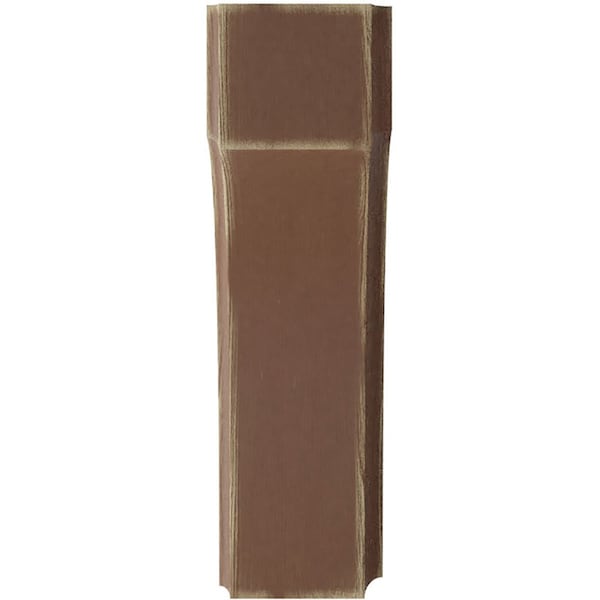 Ekena Millwork 1 3/4"W x 4"D x 6"H Clarksville Wood Vintage Decor Bracket, Weathered Brown - BKTWD02X04X06CVBR