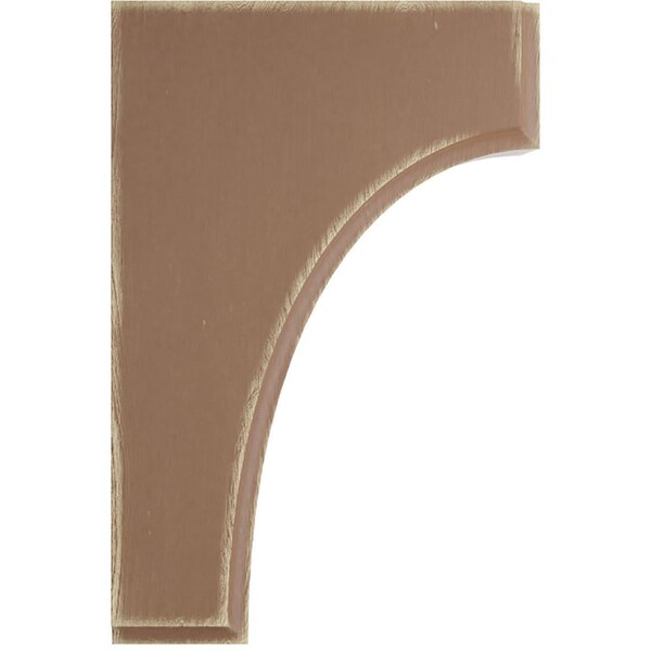 Ekena Millwork 1 3/4"W x 4"D x 6"H Clarksville Wood Vintage Decor Bracket, Weathered Brown - BKTWD02X04X06CVBR