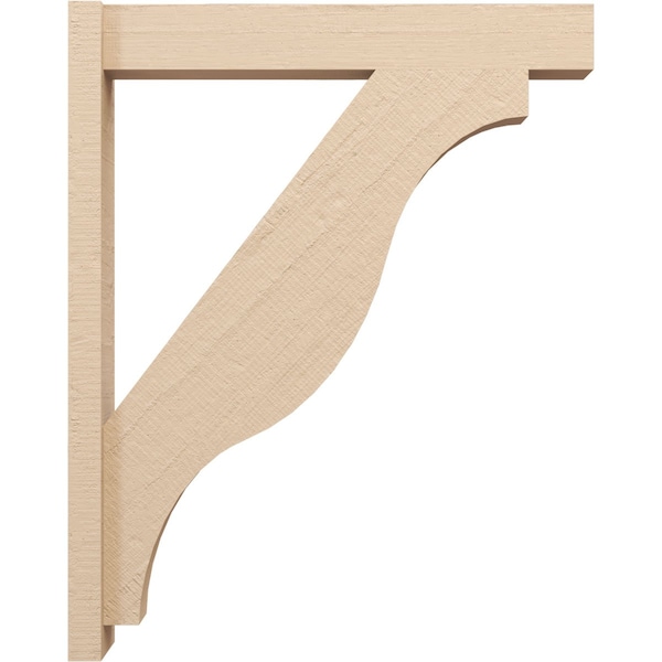 Ekena Millwork 6-in W x 32-in D x 40-in H Funston Block Rough Cedar Woodgrain TimberThane Outlooker, Primed Tan - OUTUR060X32X40FST44RCPR