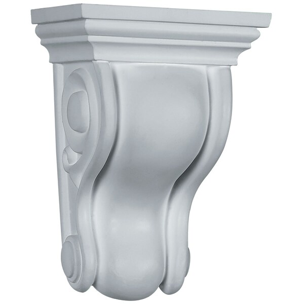 Ekena Millwork 4 3/4"W x 3 1/2"D x 6 3/4"H Traditional Curved Corbel - COR04X06X03TR