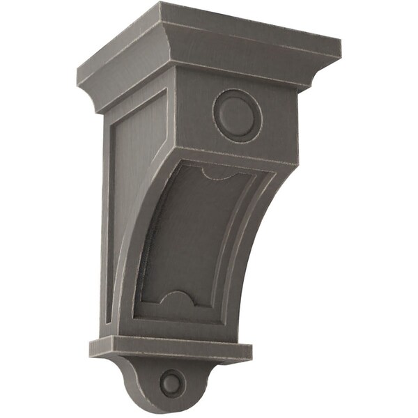 Ekena Millwork 5"W x 5"D x 9"H Arts and Crafts Wood Vintage Decor Corbel, Reclaimed Grey - CORWD05X05X09ARGY