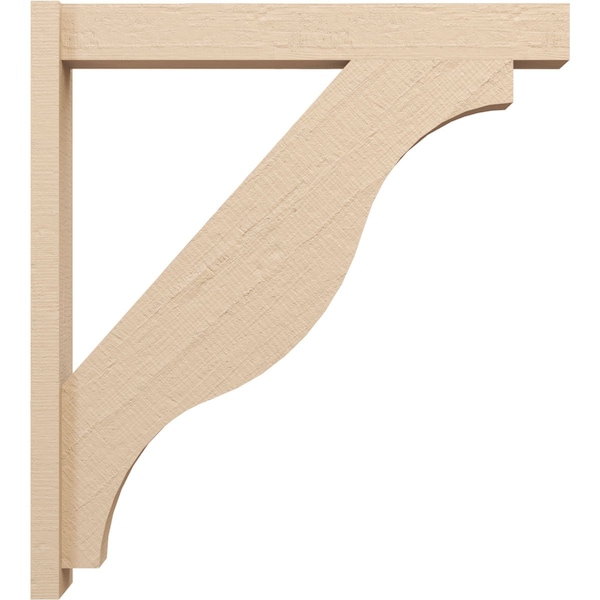 Ekena Millwork 6-in W x 38-in D x 42-in H Funston Block Rough Cedar Woodgrain TimberThane Outlooker, Primed Tan - OUTUR060X38X42FST44RCPR