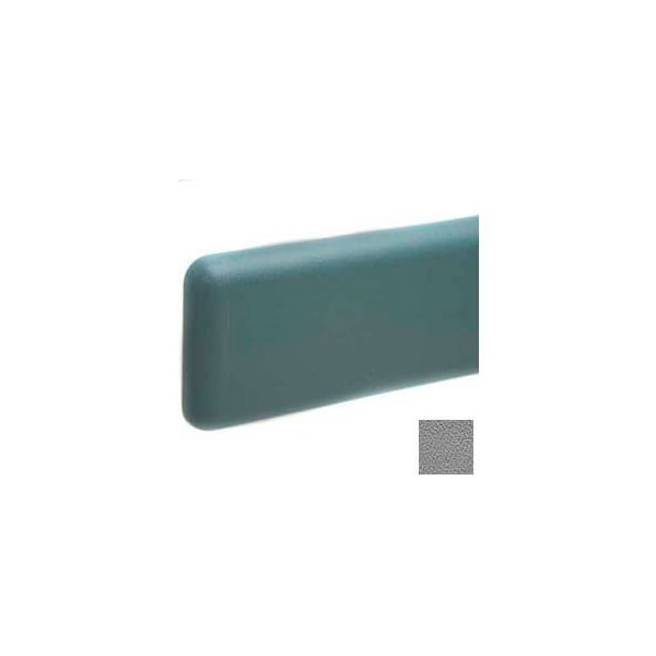 Pawling Wall Guard W/Rounded Top & Bottom Edges, W/Rec. Plastic Clip Retainer System, 6"H x 12'L, Gray - WG-6C-12-5