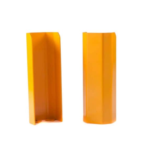 Post Guard Angled Wall Corner Guard, 18inH, Stainless Steel with Yellow Powder Coat - ENC-CGPL-18WB
