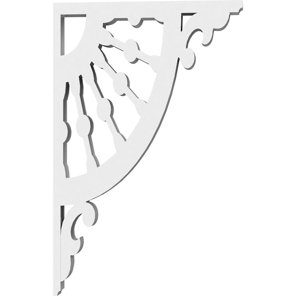 Ekena Millwork Wagon Wheel Architectural Grade PVC Bracket, 5/8"W X 4 1/2"D X 7"H - BKTP01X04X07WW