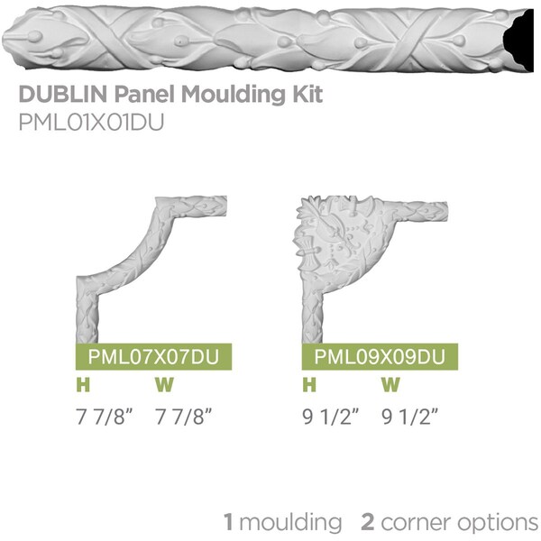 Ekena Millwork Panel Moulding, High Density Urethane, 94-1/2 in L, 1-3/8 in H - PML01X01DU