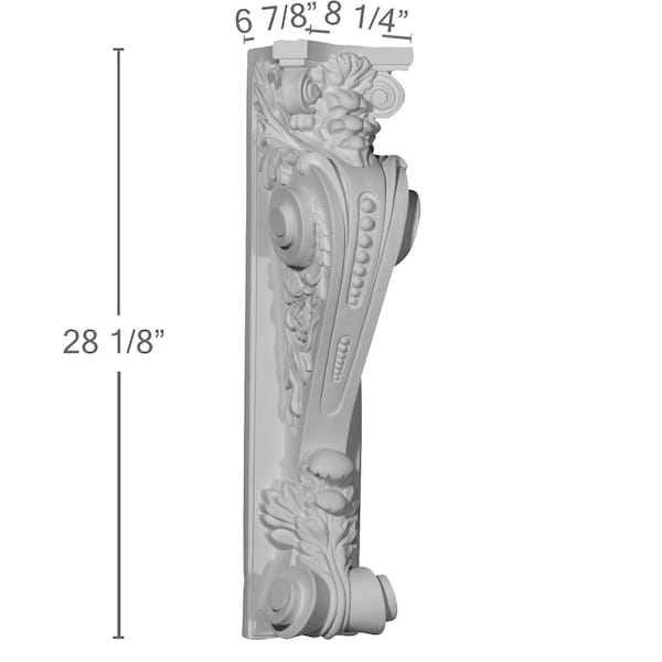 Ekena Millwork 8 1/4"W x 6 7/8"D x 28 1/8"H Fairfax Corbel - COR08X06X28FA
