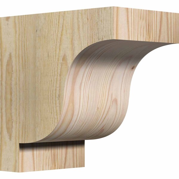Ekena Millwork Newport Rough Sawn Corbel, Douglas Fir, 6"W x 10"D x 10"H - COR06X10X10NEW00RDF