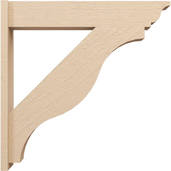 Ekena Millwork 7 1/2-in W x 36-in D x 36-in H Funston Trad Rough Cedar Woodgrain TimberThane Outlooker, Primed Tan - OUTUR075X36X36FST04RCPR