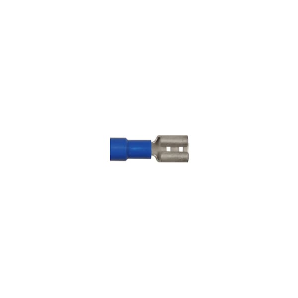 Disco de vinilo azul para cable de terminal 16-14, tipo espiga hembra de 1/4", paquete de 50 - 3529PK50