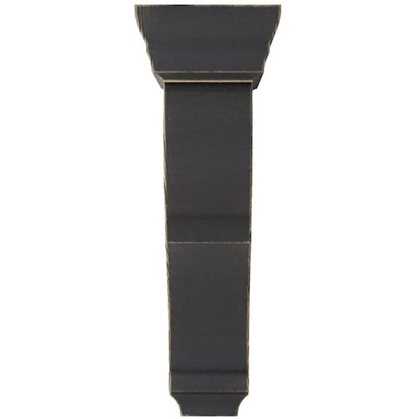 Ekena Millwork 2"W x 4 1/2"D x 8"H Small Rojas Wood Vintage Decor Corbel, Black - CORWD02X04X08RJBL