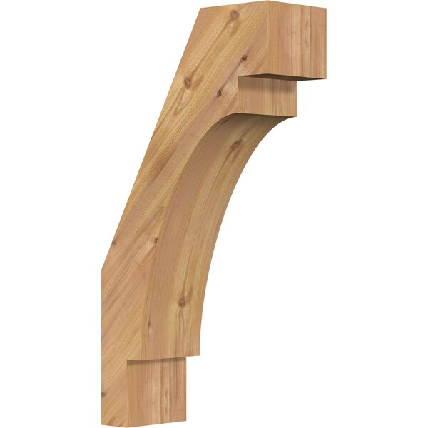 Ekena Millwork 5 1/2"W x 14"D x 26"H Merced Smooth Knee Brace, Western Red Cedar - BRC06X14X26MRC00SWR