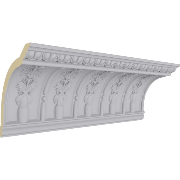 Ekena Millwork 9 1/4"H x 7 1/2"P x 11 7/8"F x 94 1/2"L, (4 7/8" Repeat), Titus Crown Moulding - MLD09X07X11TT