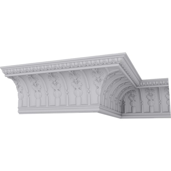 Ekena Millwork 9 1/4"H x 7 1/2"P x 11 7/8"F x 94 1/2"L, (4 7/8" Repeat), Titus Crown Moulding - MLD09X07X11TT