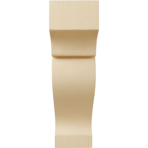 Ekena Millwork 1 3/4"W x 3"D x 6"H Mini Dearborn Wood Corbel, Maple - CORW02X06X03DRMA