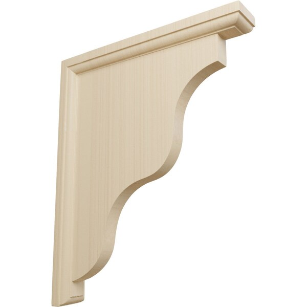 Ekena Millwork 1 1/2"W x 9"D x 11"H Hamilton Traditional Bracket, Rubberwood - BKT01X09X11HARW