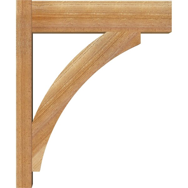 Ekena Millwork Thorton Block Rough Sawn Outlooker, Western Red Cedar, 6"W x 20"D x 24"H - OUT06X20X24THR05RWR