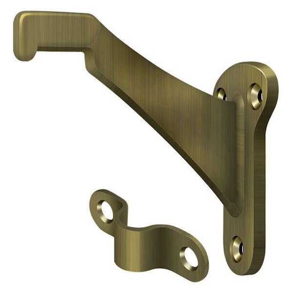 Deltana Hand Rail Brackets, Zinc 3-1/4" Projection Antique Brass - ZHRBB325U5