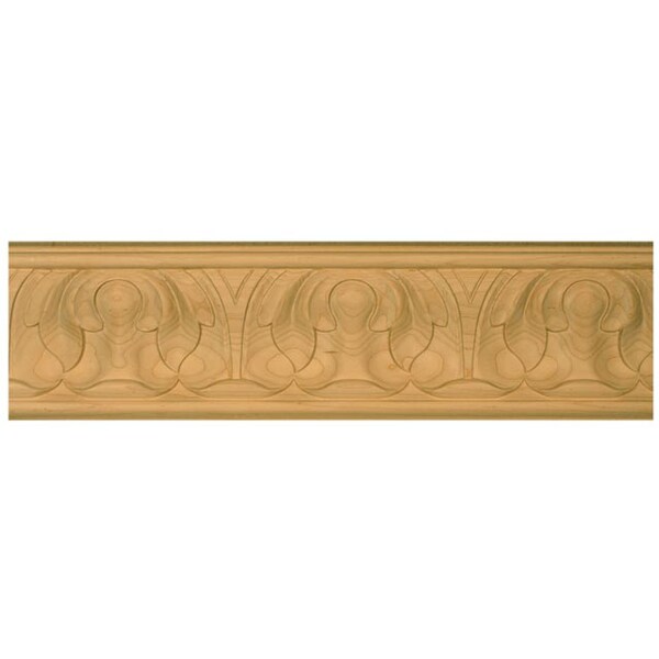 Osborne Wood Products 4 3/4 x 3/4 x 96 Acanthus Chair Rail in Basswood - 892026BAS