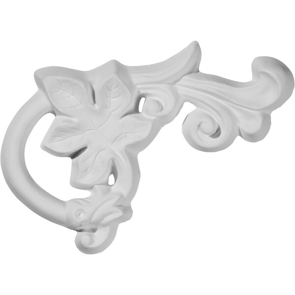 Ekena Millwork 5 1/2"W x 3 1/2"H x 5/8"P Oak Leaf Onlay, Left - ONL05X03X01OL-L