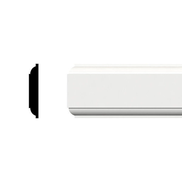 Ekena Millwork 1 1/4"H x 1/4"P x 96"L Parting Bead, PVC - MLD01X00X96PBSWPV