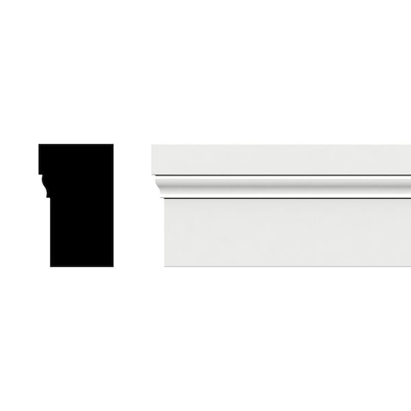Ekena Millwork WM180 - 2"H x 1 1/4"P x 96"L Brick Mould, PVC - WM180X96SWPV