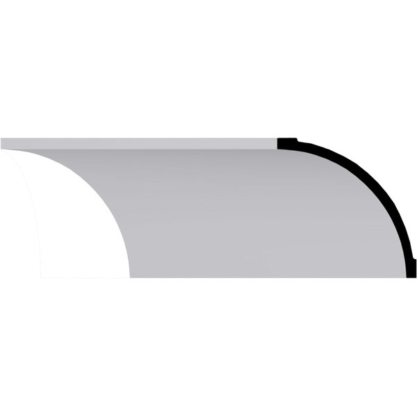 Ekena Millwork 8 1/2"H x 8 1/2"P x 12"F x 94 1/2"L Medway Traditional Smooth Crown Moulding - MLD08X08X12ME