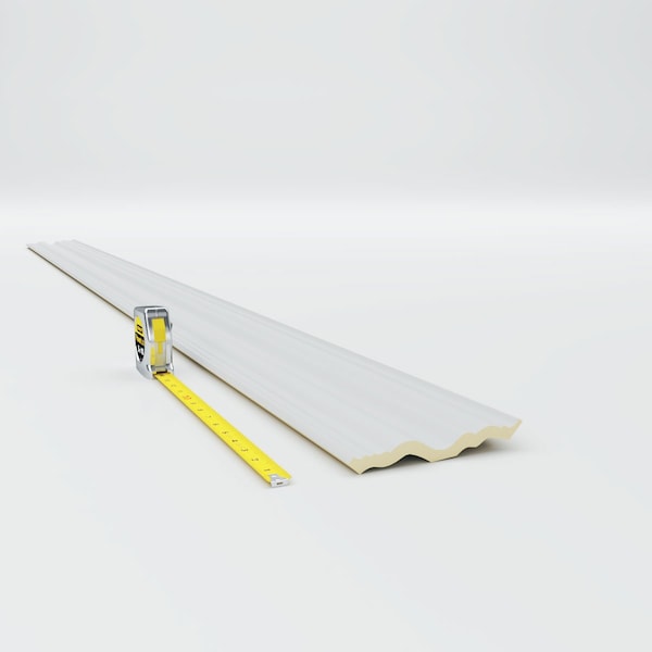 Ekena Millwork 3 7/8"H x 3 7/8"P x 5 1/2"F x 94 1/2"L Dublin Traditional Smooth Crown Moulding - MLD03X03X05DU