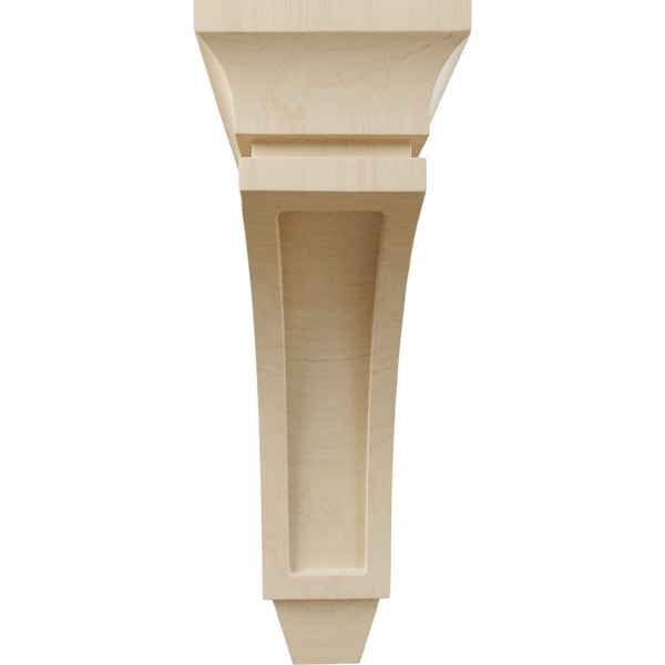 Ekena Millwork 4"W x 8"D x 12"H Medium Lucan Wood Corbel, Rubberwood - CORW04X08X12LURW
