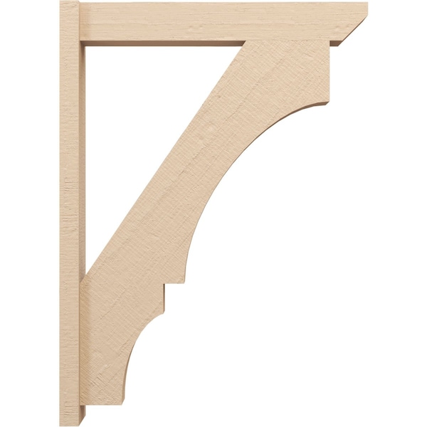 Ekena Millwork 6-in W x 32-in D x 44-in H Balboa Slat Rough Cedar Woodgrain TimberThane Outlooker, Primed Tan - OUTUR060X32X44BOA24RCPR
