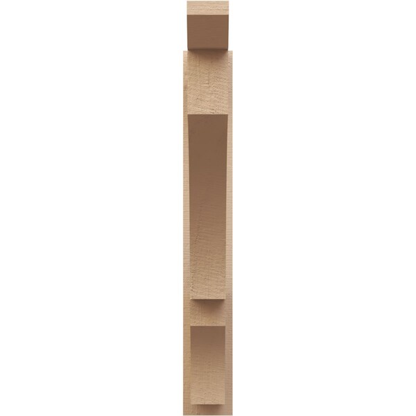 Ekena Millwork 6-in W x 32-in D x 44-in H Balboa Slat Rough Cedar Woodgrain TimberThane Outlooker, Primed Tan - OUTUR060X32X44BOA24RCPR