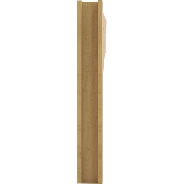 Ekena Millwork 6-in W x 32-in D x 44-in H Balboa Slat Rough Cedar Woodgrain TimberThane Outlooker, Primed Tan - OUTUR060X32X44BOA24RCPR