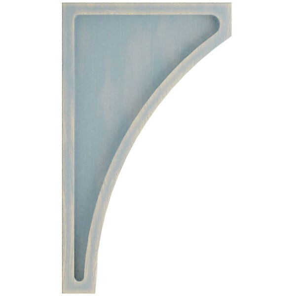 Ekena Millwork 3"W x 3 1/2"D x 6"H Small Lawson Wood Vintage Decor Corbel, Driftwood Blue - CORWD03X03X06LWBU