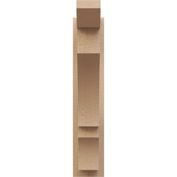 Ekena Millwork 5 1/2-in W x 16-in D x 28-in H Balboa Slat Rough Cedar Woodgrain TimberThane Outlooker, Primed Tan - OUTUR055X16X28BOA24RCPR
