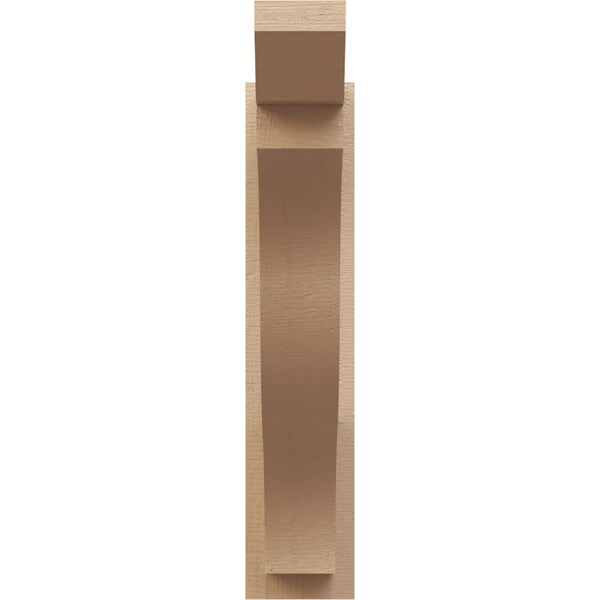 Ekena Millwork 5 1/2-in W x 22-in D x 26-in H Funston Slat Rough Cedar Woodgrain TimberThane Outlooker, Primed Tan - OUTUR055X22X26FST24RCPR