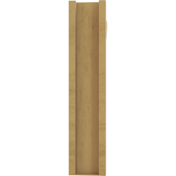 Ekena Millwork 5 1/2-in W x 22-in D x 26-in H Funston Slat Rough Cedar Woodgrain TimberThane Outlooker, Primed Tan - OUTUR055X22X26FST24RCPR