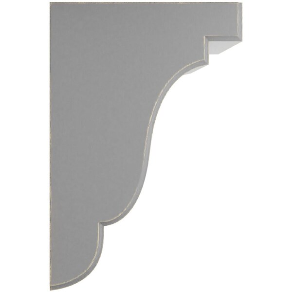 Ekena Millwork 5 1/4"W x 5"D x 7 1/2"H Bedford Wood Vintage Decor Bracket, Pebble Grey - BKTWD05X05X08BEPG
