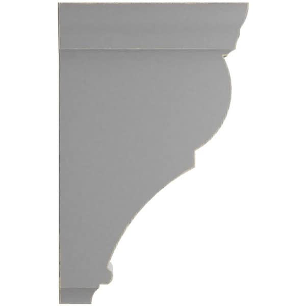 Ekena Millwork 2"W x 4 1/2"D x 8"H Small Rojas Wood Vintage Decor Corbel, Pebble Grey - CORWD02X04X08RJPG