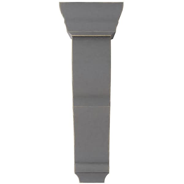 Ekena Millwork 2"W x 4 1/2"D x 8"H Small Rojas Wood Vintage Decor Corbel, Pebble Grey - CORWD02X04X08RJPG