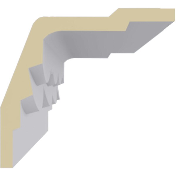 Ekena Millwork 4 1/8"H x 4 1/4"P x 5 7/8"F x 94 1/2"L Bateman Swag Crown Moulding - MLD04X04X05BA