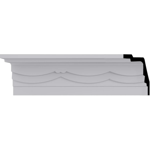 Ekena Millwork 4 1/8"H x 4 1/4"P x 5 7/8"F x 94 1/2"L Bateman Swag Crown Moulding - MLD04X04X05BA