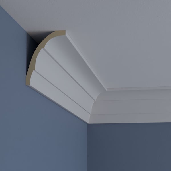 Ekena Millwork 4 3/4"H x 3 1/2"P x 5 7/8"F x 94 1/2"L, Adonis Crown Moulding - MLD04X03X04AD