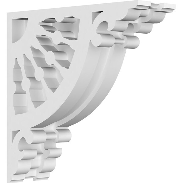 Ekena Millwork Wagon Wheel Architectural Grade PVC Corbel, 1 7/8"W X 6"D X 6"H - CORP01X06X06WW
