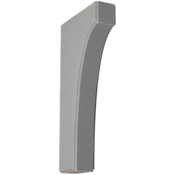 Ekena Millwork 1 3/4"W x 6"D x 12"H Clarksville Wood Vintage Decor Bracket, Pebble Grey - BKTWD02X06X12CVPG