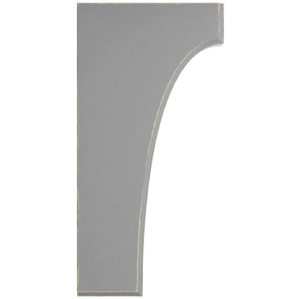 Ekena Millwork 1 3/4"W x 6"D x 12"H Clarksville Wood Vintage Decor Bracket, Pebble Grey - BKTWD02X06X12CVPG
