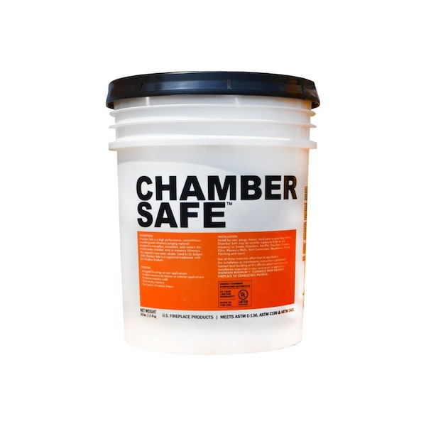 U.S. Fireplace Products Chamber Safe Refractory Parging Material - 5 Gallons Chimney Repair - CS05