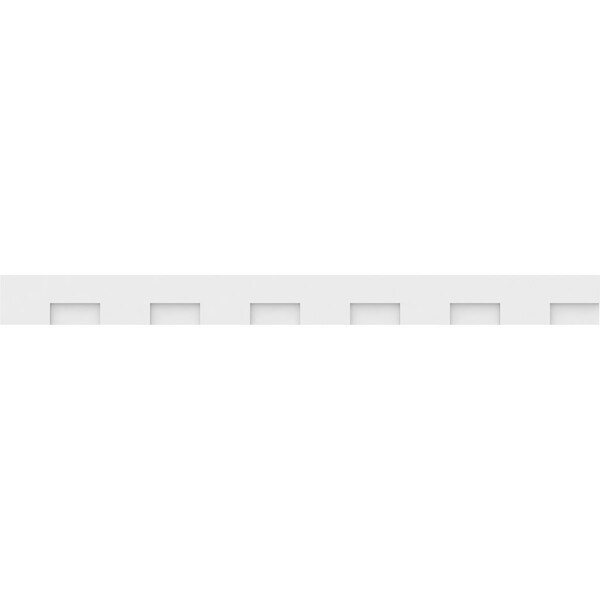 Ekena Millwork Monroe Architectural Grade PVC Dentil Trim w/Backplate, 7"H x 1"P x 84"L - DENP07MNR01