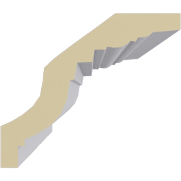 Ekena Millwork 3"H x 3 1/2"P x 4 3/8"F x 94 1/2"L Bedford Smooth Crown Moulding - MLD03X03X04BE