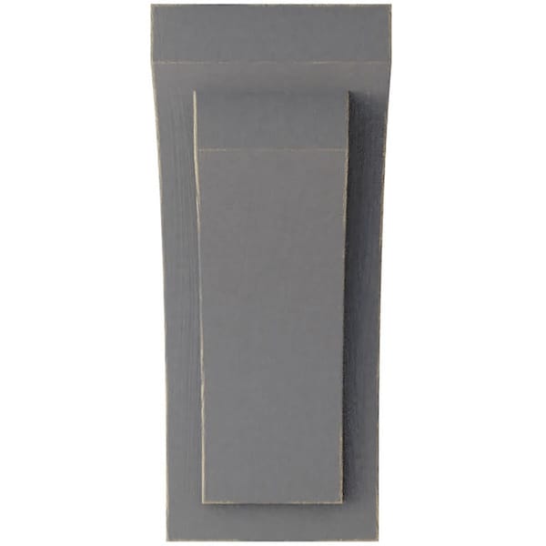 Ekena Millwork 5"W x 6 3/4"D x 12"H Large Felix Wood Vintage Decor Corbel, Pebble Grey - CORWD05X06X12FEPG