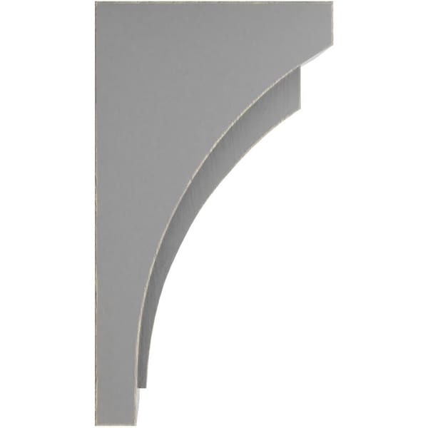 Ekena Millwork 5"W x 6 3/4"D x 12"H Large Felix Wood Vintage Decor Corbel, Pebble Grey - CORWD05X06X12FEPG